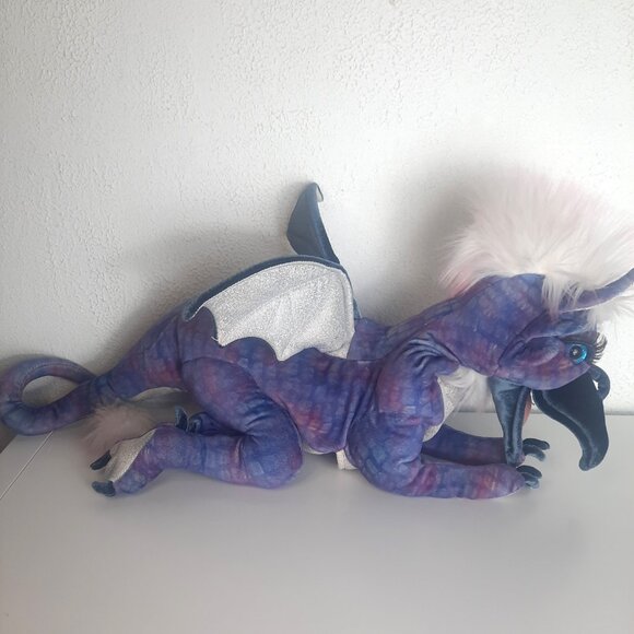 EUC Folkmanis Large Purple Beaked Dragon Griffon Hand Puppet Plush Toy EYELASHES - Picture 2 of 5